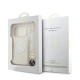Husa Guess IML Flowers Allover Strap MagSafe pentru iPhone 17 Pro, Alba (Bakr, GUHMP17LHCPOFPH) by www.silkase.ro
