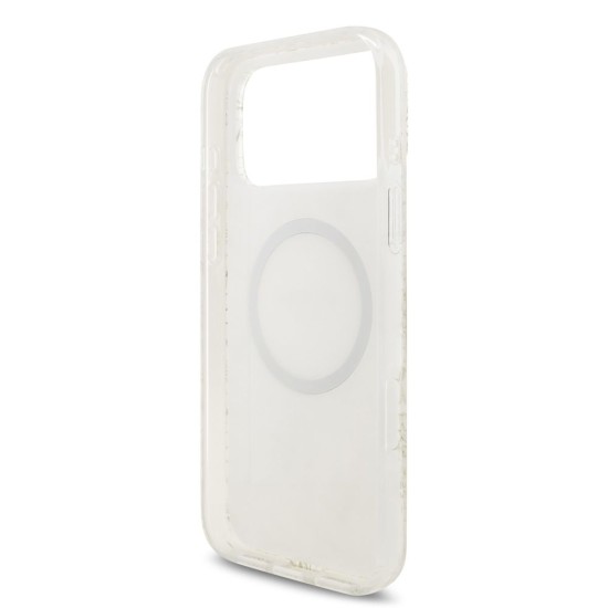 Husa Guess IML Flowers Allover Strap MagSafe pentru iPhone 17 Pro Max, Alba Husa Guess IML Flowers Allover Strap MagSafe pentru iPhone 17 Pro Max, Alba (Bakr, GUHMP17XHCPOFPH) by www.silkase.ro