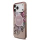 Husa Guess IML Flowers Strap MagSafe pentru iPhone 17 Pro Max, Roz (Bakr, GUHMP17XHFWBRCESP) by www.silkase.ro
