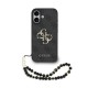 Husa Guess PU 4G Metal Logo Strap pentru iPhone 17, Neagra (Bakr, GUHCP17SP4GMGSK) by www.silkase.ro