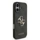 Husa Guess PU 4G Metal Logo Strap pentru iPhone 17, Neagra (Bakr, GUHCP17SP4GMGSK) by www.silkase.ro