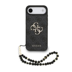 Husa Guess PU 4G Metal Logo Strap pentru iPhone Air, Neagra