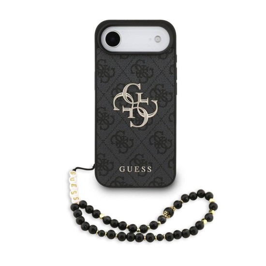Husa Guess PU 4G Metal Logo Strap pentru iPhone Air, Neagra (Bakr, GUHCP17MP4GMGSK) by www.silkase.ro