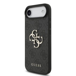 Husa Guess PU 4G Metal Logo Strap pentru iPhone Air, Neagra Husa Guess PU 4G Metal Logo Strap pentru iPhone Air, Neagra