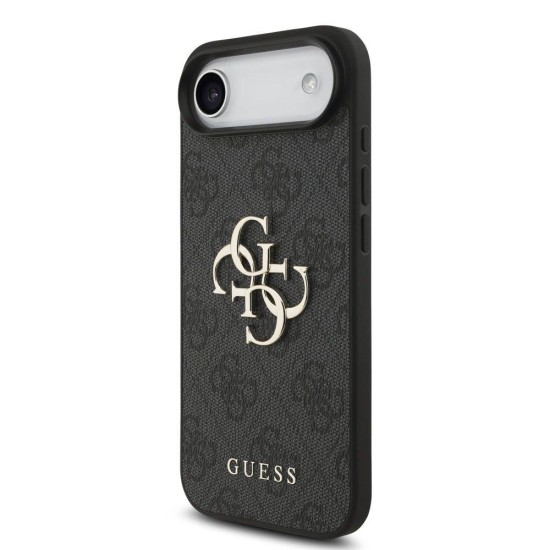 Husa Guess PU 4G Metal Logo Strap pentru iPhone Air, Neagra (Bakr, GUHCP17MP4GMGSK) by www.silkase.ro