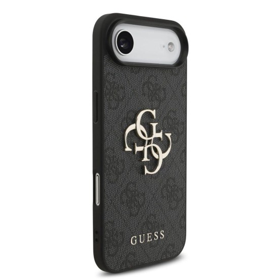 Husa Guess PU 4G Metal Logo Strap pentru iPhone Air, Neagra (Bakr, GUHCP17MP4GMGSK) by www.silkase.ro