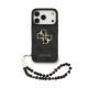 Husa Guess PU 4G Metal Logo Strap pentru iPhone 17 Pro, Neagra (Bakr, GUHCP17LP4GMGSK) by www.silkase.ro
