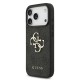 Husa Guess PU 4G Metal Logo Strap pentru iPhone 17 Pro, Neagra (Bakr, GUHCP17LP4GMGSK) by www.silkase.ro