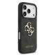 Husa Guess PU 4G Metal Logo Strap pentru iPhone 17 Pro, Neagra (Bakr, GUHCP17LP4GMGSK) by www.silkase.ro