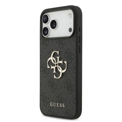 Husa Guess PU 4G Metal Logo Strap pentru iPhone 17 Pro Max, Neagra Husa Guess PU 4G Metal Logo Strap pentru iPhone 17 Pro Max, Neagra