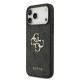 Husa Guess PU 4G Metal Logo Strap pentru iPhone 17 Pro Max, Neagra (Bakr, GUHCP17XP4GMGSK) by www.silkase.ro