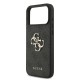 Husa Guess PU 4G Metal Logo Strap pentru iPhone 17 Pro Max, Neagra (Bakr, GUHCP17XP4GMGSK) by www.silkase.ro