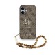 Husa Guess PU 4G Metal Logo Strap pentru iPhone 17, Maro (Bakr, GUHCP17SP4GMGSW) by www.silkase.ro