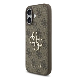 Husa Guess PU 4G Metal Logo Strap pentru iPhone 17, Maro Husa Guess PU 4G Metal Logo Strap pentru iPhone 17, Maro