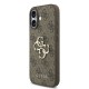 Husa Guess PU 4G Metal Logo Strap pentru iPhone 17, Maro (Bakr, GUHCP17SP4GMGSW) by www.silkase.ro