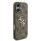 Husa Guess PU 4G Metal Logo Strap pentru iPhone 17, Maro (Bakr, GUHCP17SP4GMGSW) by www.silkase.ro