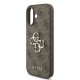 Husa Guess PU 4G Metal Logo Strap pentru iPhone 17, Maro (Bakr, GUHCP17SP4GMGSW) by www.silkase.ro