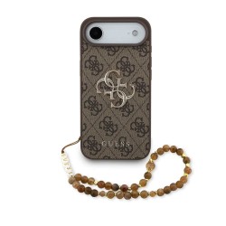 Husa Guess PU 4G Metal Logo Strap pentru iPhone Air, Maro