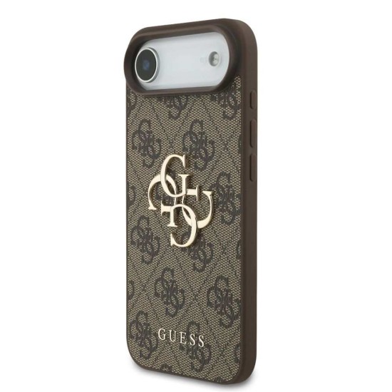 Husa Guess PU 4G Metal Logo Strap pentru iPhone Air, Maro (Bakr, GUHCP17MP4GMGSW) by www.silkase.ro