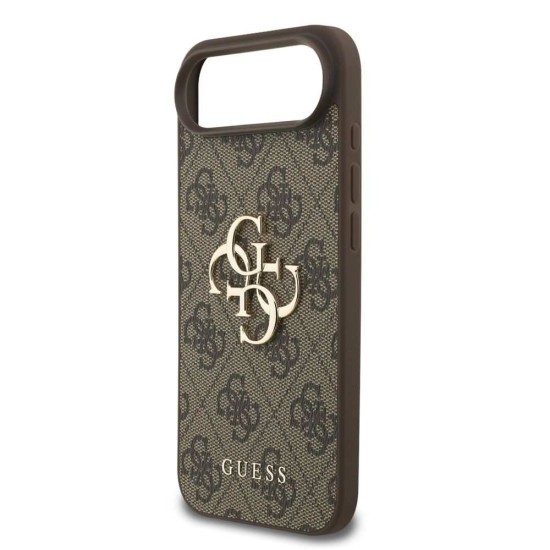Husa Guess PU 4G Metal Logo Strap pentru iPhone Air, Maro (Bakr, GUHCP17MP4GMGSW) by www.silkase.ro