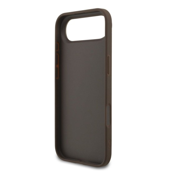 Husa Guess PU 4G Metal Logo Strap pentru iPhone Air, Maro (Bakr, GUHCP17MP4GMGSW) by www.silkase.ro