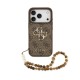 Husa Guess PU 4G Metal Logo Strap pentru iPhone 17 Pro, Maro (Bakr, GUHCP17LP4GMGSW) by www.silkase.ro