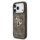Husa Guess PU 4G Metal Logo Strap pentru iPhone 17 Pro, Maro (Bakr, GUHCP17LP4GMGSW) by www.silkase.ro