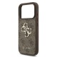 Husa Guess PU 4G Metal Logo Strap pentru iPhone 17 Pro, Maro (Bakr, GUHCP17LP4GMGSW) by www.silkase.ro