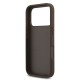 Husa Guess PU 4G Metal Logo Strap pentru iPhone 17 Pro, Maro (Bakr, GUHCP17LP4GMGSW) by www.silkase.ro