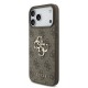 Husa Guess PU 4G Metal Logo Strap pentru iPhone 17 Pro Max, Maro (Bakr, GUHCP17XP4GMGSW) by www.silkase.ro