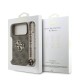 Husa Guess PU 4G Metal Logo Strap pentru iPhone 17 Pro Max, Maro (Bakr, GUHCP17XP4GMGSW) by www.silkase.ro