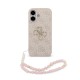 Husa Guess PU 4G Metal Logo Strap pentru iPhone 17, Roz (Bakr, GUHCP17SP4GMGSP) by www.silkase.ro