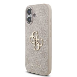 Husa Guess PU 4G Metal Logo Strap pentru iPhone 17, Roz Husa Guess PU 4G Metal Logo Strap pentru iPhone 17, Roz