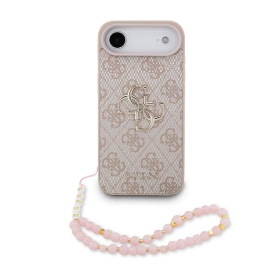 Husa Guess PU 4G Metal Logo Strap pentru iPhone Air, Roz (Bakr, GUHCP17MP4GMGSP) by www.silkase.ro