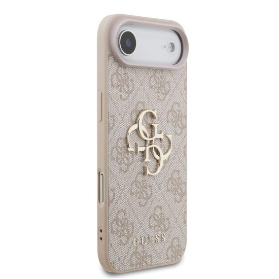 Husa Guess PU 4G Metal Logo Strap pentru iPhone Air, Roz (Bakr, GUHCP17MP4GMGSP) by www.silkase.ro