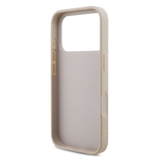 Husa Guess PU 4G Metal Logo Strap pentru iPhone 17 Pro, Roz (Bakr, GUHCP17LP4GMGSP) by www.silkase.ro