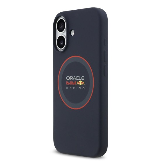 Husa Red Bull Silicone Red Ring MagSafe pentru iPhone 17, Bleumarin (Bakr, RBHMP17S24SIILVR) by www.silkase.ro