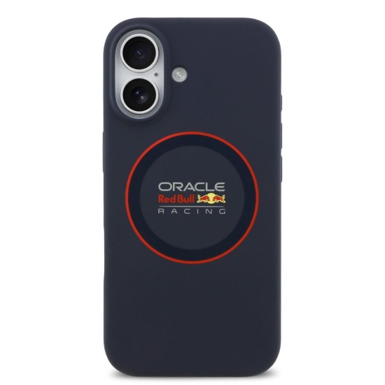Husa Red Bull Silicone Red Ring MagSafe pentru iPhone 17, Bleumarin (Bakr, RBHMP17S24SIILVR) by www.silkase.ro