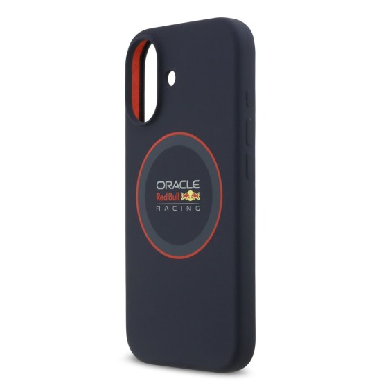 Husa Red Bull Silicone Red Ring MagSafe pentru iPhone 17, Bleumarin (Bakr, RBHMP17S24SIILVR) by www.silkase.ro