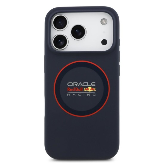Husa Red Bull Silicone Red Ring MagSafe pentru iPhone 17 Pro, Bleumarin Husa Red Bull Silicone Red Ring MagSafe pentru iPhone 17 Pro, Bleumarin (Bakr, RBHMP17L24SIILVR) by www.silkase.ro
