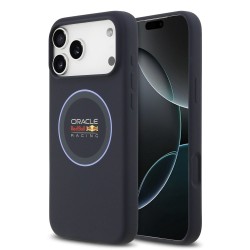 Husa Red Bull Silicone Blue Ring MagSafe pentru iPhone 17 Pro Max, Bleumarin