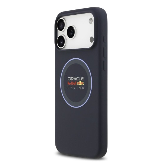 Husa Red Bull Silicone Blue Ring MagSafe pentru iPhone 17 Pro Max, Bleumarin (Bakr, RBHMP17X24SIILVB) by www.silkase.ro