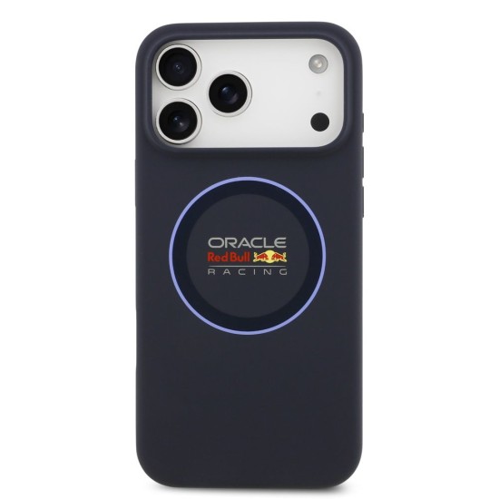 Husa Red Bull Silicone Blue Ring MagSafe pentru iPhone 17 Pro Max, Bleumarin (Bakr, RBHMP17X24SIILVB) by www.silkase.ro