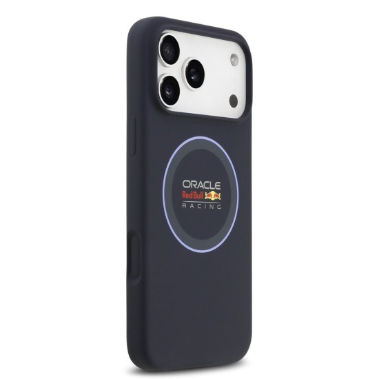 Husa Red Bull Silicone Blue Ring MagSafe pentru iPhone 17 Pro Max, Bleumarin (Bakr, RBHMP17X24SIILVB) by www.silkase.ro