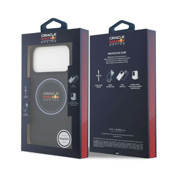 Husa Red Bull Silicone Blue Ring MagSafe pentru iPhone 17 Pro Max, Bleumarin (Bakr, RBHMP17X24SIILVB) by www.silkase.ro