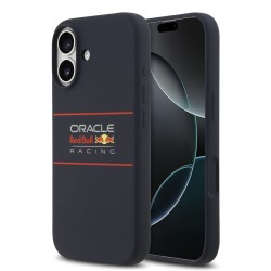 Husa Red Bull Silicone Horizontal Logo MagSafe pentru iPhone 17, Bleumarin