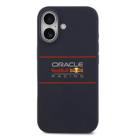 Husa Red Bull Silicone Horizontal Logo MagSafe pentru iPhone 17, Bleumarin (Bakr, RBHMP17S24SIHSRV) by www.silkase.ro