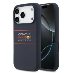 Husa Red Bull Silicone Horizontal Logo MagSafe pentru iPhone 17 Pro Max, Bleumarin