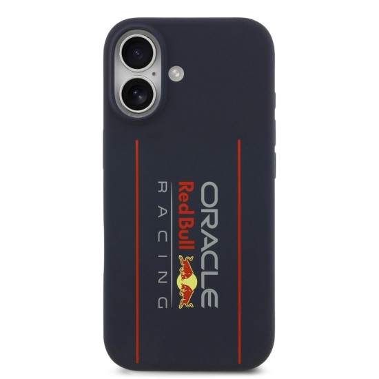 Husa Red Bull Silicone Vertical Logo MagSafe pentru iPhone 17, Bleumarin (Bakr, RBHMP17S24SIOLRV) by www.silkase.ro