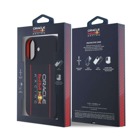Husa Red Bull Silicone Vertical Logo MagSafe pentru iPhone 17, Bleumarin (Bakr, RBHMP17S24SIOLRV) by www.silkase.ro